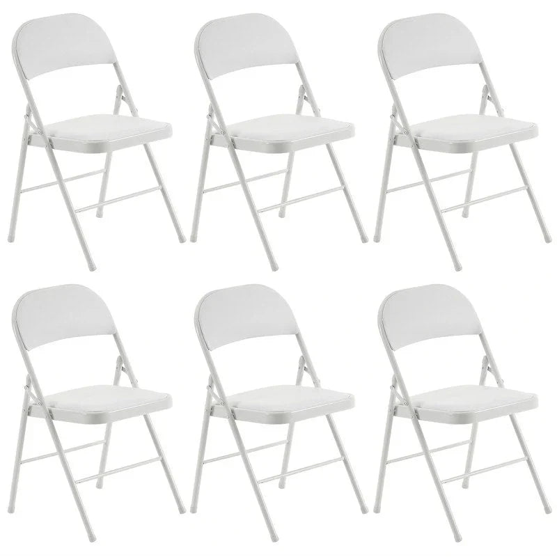 Chaises pliables élégantes en fer et PVC pour congrès et exposition, blanc