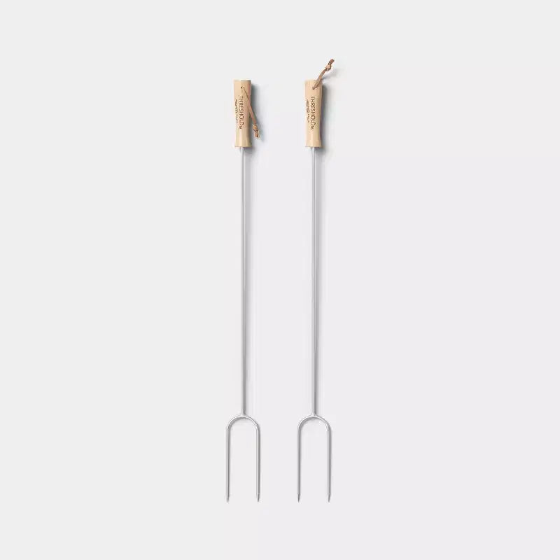 Lot de 2 pinces-bâtons à guimauve pour rôtir Gris - Threshold™