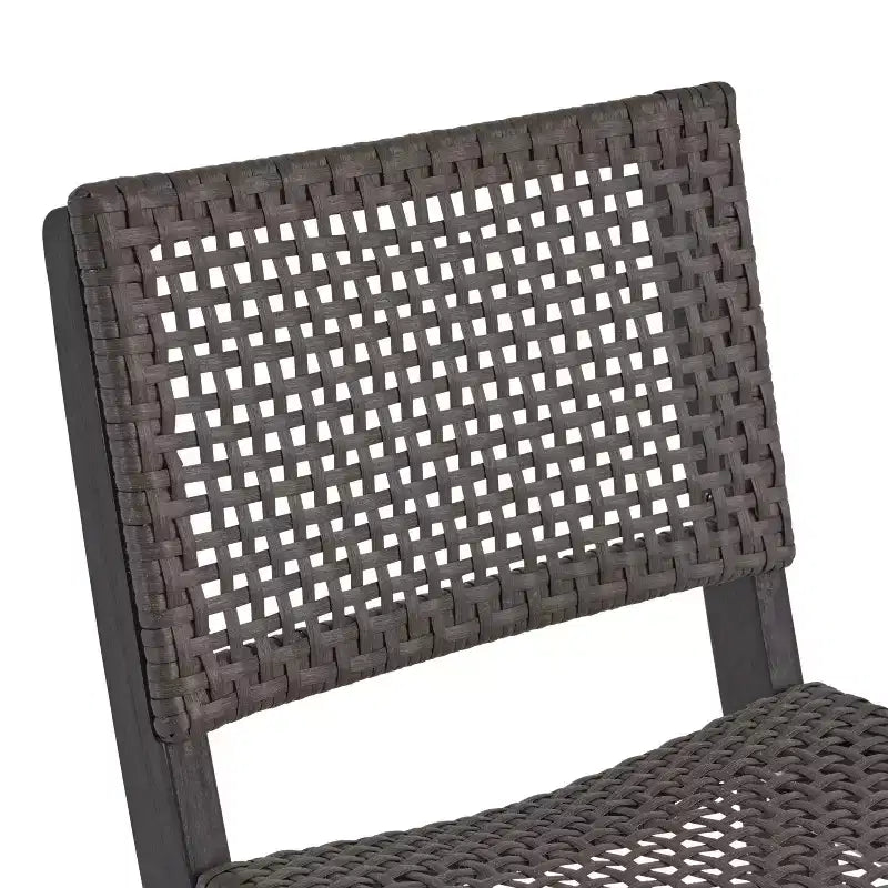 Tabourets de bar pliants en bois d'acacia Polaris, lot de 2, gris foncé - Christopher Knight Home