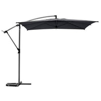Parasol déporté carré inclinable MANOA Ardoise