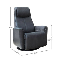 Fjords Urban Fauteuil inclinable balançoire en cuir