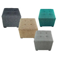 MJL Furniture Text2 Olivia ottoman carré capitonné 4 boutons