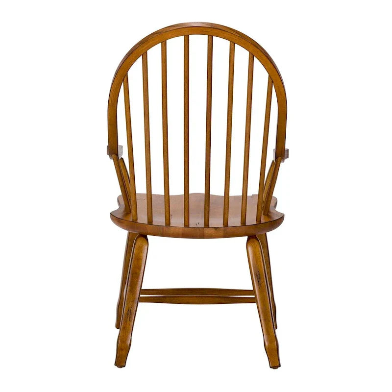 Treasures Fauteuil rustique en chêne à dossier arqué