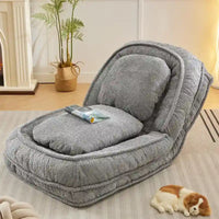 Canapé moelleux, 5 positions réglables, assise, sommeil, pliage, adapté à la chambre ou au salon