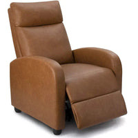 Fauteuil inclinable en simili cuir PU, marron / noir / gris / kaki / rouge / beige, simple