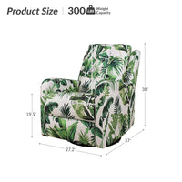 Fauteuil inclinable pivotant manuel Arlette Contemporary Floral avec dossier capitonné