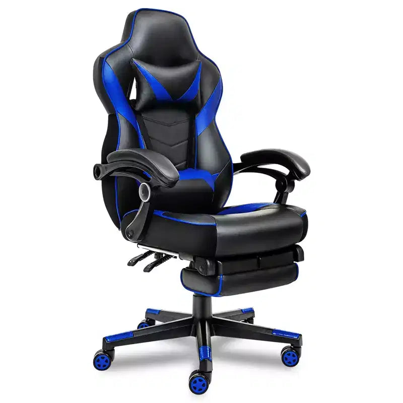 Chaise de Gaming ELECWISH avec Repose-pieds, Soutien Lombaire, Chaise d'Ordinateur Respirante avec Coussin à Ressorts Ensachés, Chaises pour Adultes