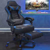Chaise de Gaming ELECWISH avec Repose-pieds, Soutien Lombaire, Chaise d'Ordinateur Respirante avec Coussin à Ressorts Ensachés, Chaises pour Adultes