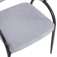 Christopher Knight Home Silas, chaises de salle à manger capitonnées avec accoudoirs et pieds en métal (Lot de 4)