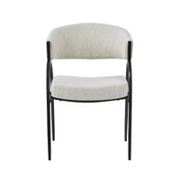 Christopher Knight Home Silas, chaises de salle à manger capitonnées avec accoudoirs et pieds en métal (Lot de 4)