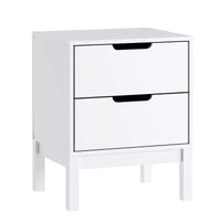 Flash Furniture table de chevet en bois Dallas, table d'appoint de chambre avec 2 tiroirs de rangement pour enfants