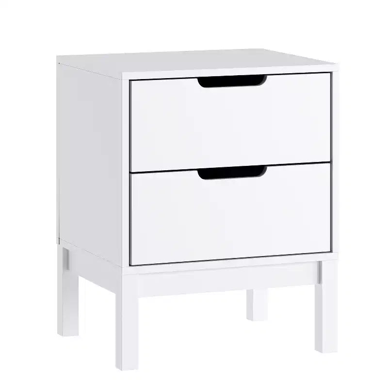 Flash Furniture table de chevet en bois Dallas, table d'appoint de chambre avec 2 tiroirs de rangement pour enfants