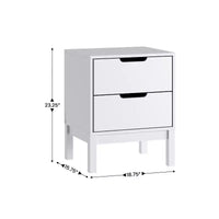 Flash Furniture table de chevet en bois Dallas, table d'appoint de chambre avec 2 tiroirs de rangement pour enfants
