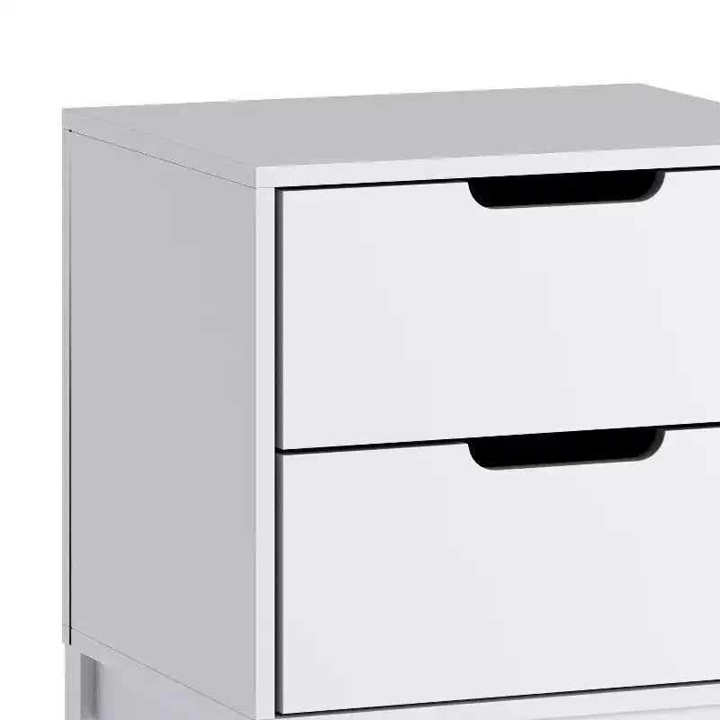 Flash Furniture table de chevet en bois Dallas, table d'appoint de chambre avec 2 tiroirs de rangement pour enfants