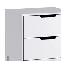 Flash Furniture table de chevet en bois Dallas, table d'appoint de chambre avec 2 tiroirs de rangement pour enfants