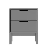 Flash Furniture table de chevet en bois Dallas, table d'appoint de chambre avec 2 tiroirs de rangement pour enfants