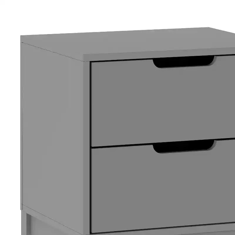 Flash Furniture table de chevet en bois Dallas, table d'appoint de chambre avec 2 tiroirs de rangement pour enfants