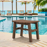 Hyleory HDPE Ottoman portable, tabouret d'extérieur ergonomique incurvé
