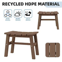 Hyleory HDPE Ottoman portable, tabouret d'extérieur ergonomique incurvé