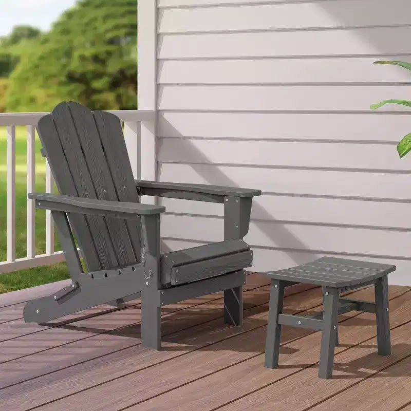 Hyleory HDPE Ottoman portable, tabouret d'extérieur ergonomique incurvé