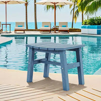 Hyleory HDPE Ottoman portable, tabouret d'extérieur ergonomique incurvé