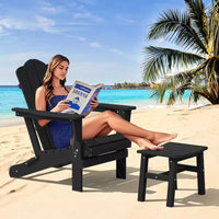 Hyleory HDPE Ottoman portable, tabouret d'extérieur ergonomique incurvé