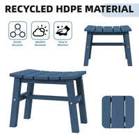 Hyleory HDPE Ottoman portable, tabouret d'extérieur ergonomique incurvé