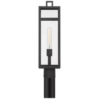 John Timberland San Lucas Lampadaire d'extérieur moderne sur poteau 21 3/4 de haut, pour porche, maison, extérieur, résistant aux intempéries, métal noir sable, abat-jour en verre transparent