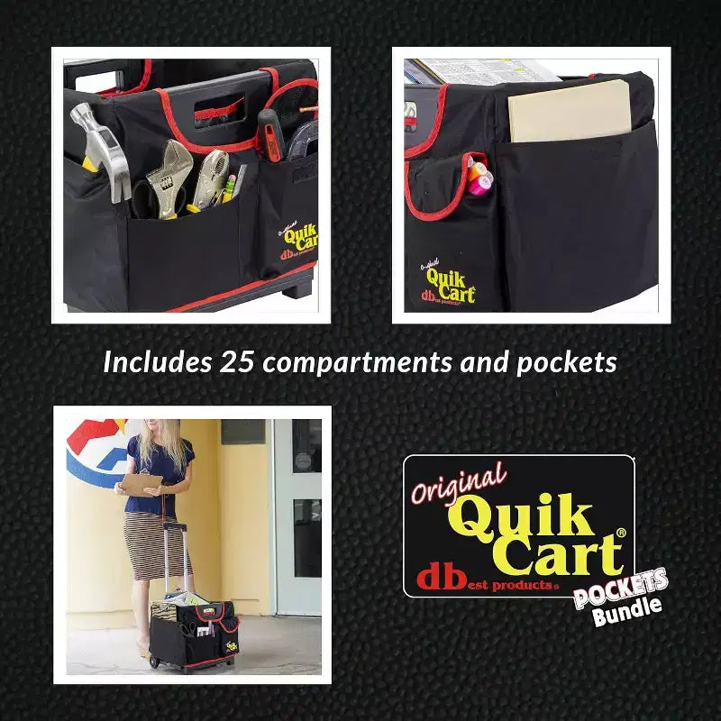 dbest products Quik Cart Pockets Bundle caisse roulante de sport
