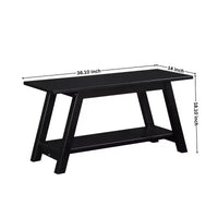 Banc en bois massif Elyz avec étagère de Roundhill Furniture