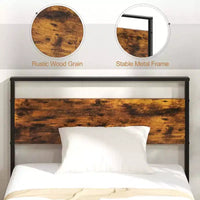 Costway - Cadre de lit taille Twin / Full / Queen / King avec tête et pied de lit en bois et rangement sous le lit