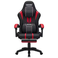 Fauteuil de massage et de jeu extra-large Hoffree, Fauteuil de bureau ergonomique pour PC avec repose-pieds et réglable