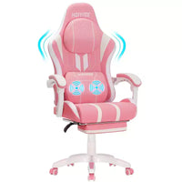 Fauteuil de massage et de jeu extra-large Hoffree, Fauteuil de bureau ergonomique pour PC avec repose-pieds et réglable