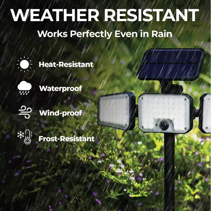 Bell and Howell Solar Lights Lampe solaire d'extérieur Bionic, projecteur LED impermeable à detecteur de mouvement