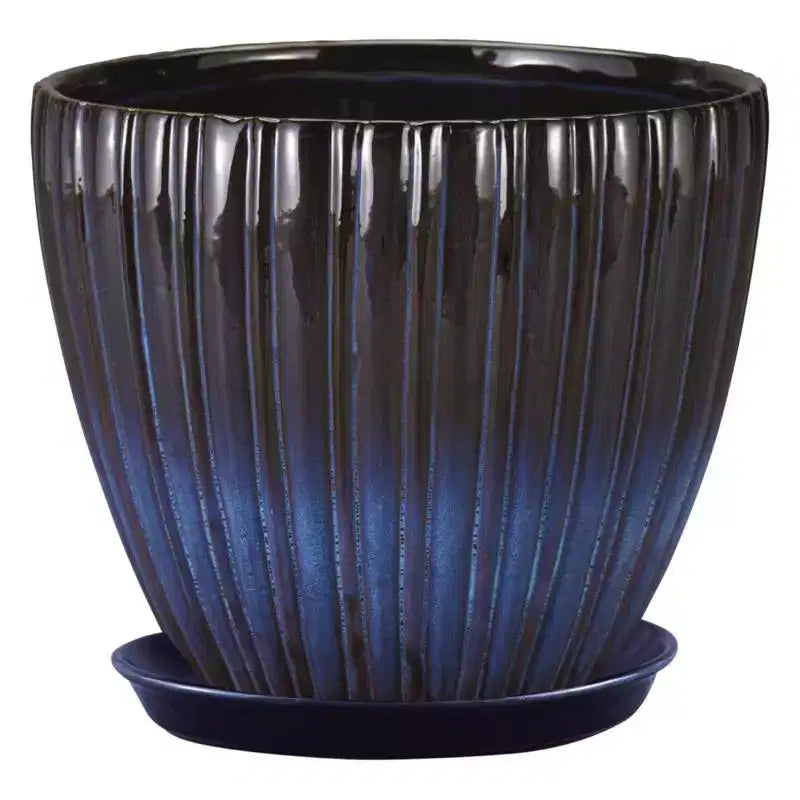 Jardinière en céramique Lady Jane de Border Concepts – 8 po – Gris pluie – Caisse de 4