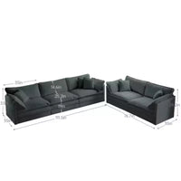 Ensemble canapé moderne pour salon, ensemble de 2 canapés en chenille, ensemble canapé 2+3 places à assise profonde