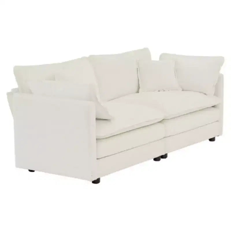Ensemble canapé moderne pour salon, ensemble de 2 canapés en chenille, ensemble canapé 2+3 places à assise profonde