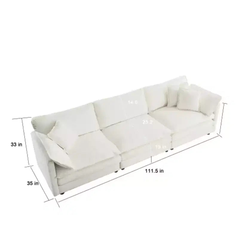 Ensemble canapé moderne pour salon, ensemble de 2 canapés en chenille, ensemble canapé 2+3 places à assise profonde