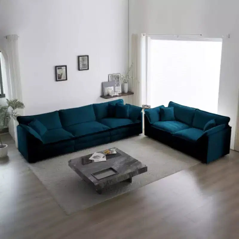 Ensemble canapé moderne pour salon, ensemble de 2 canapés en chenille, ensemble canapé 2+3 places à assise profonde
