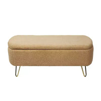 Banc ottoman de rangement moderne Zeus & Ruta avec pieds dorés pour le pied de lit