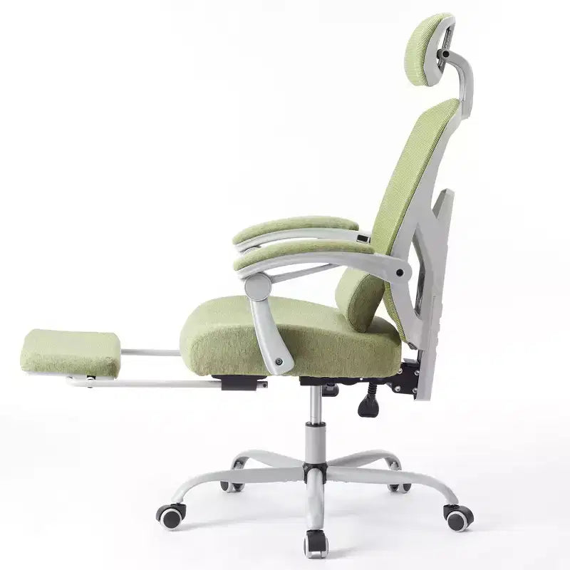 Chaise gaming ergonomique en maille JIONJOY avec repose-pieds - inclinaison 90-135, soutien lombaire et appui-tête réglables
