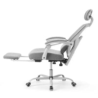 Chaise gaming ergonomique en maille JIONJOY avec repose-pieds - inclinaison 90-135, soutien lombaire et appui-tête réglables