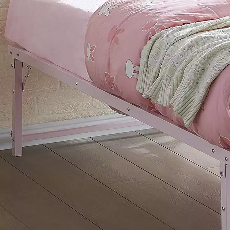 Kings Brand Furniture Lit de jour Twin en métal avec lit gigogne escamotable à roulettes - solution élégante et peu encombrante robuste