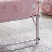 Kings Brand Furniture Lit de jour Twin en métal avec lit gigogne escamotable à roulettes - solution élégante et peu encombrante robuste