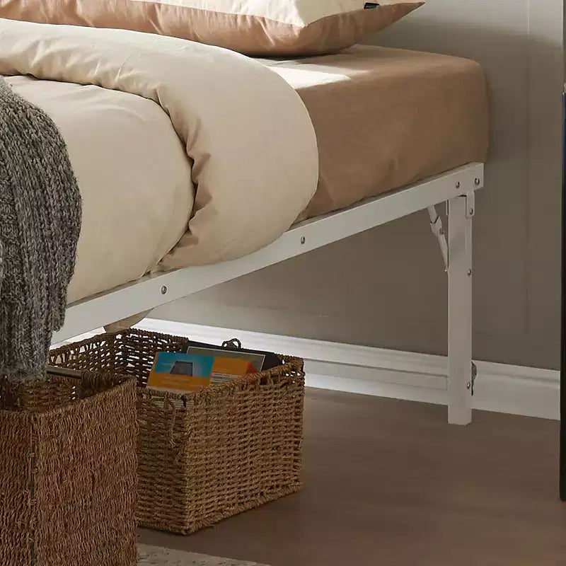 Kings Brand Furniture Lit de jour Twin en métal avec lit gigogne escamotable à roulettes - solution élégante et peu encombrante robuste