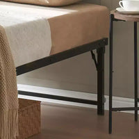 Kings Brand Furniture Lit de jour Twin en métal avec lit gigogne escamotable à roulettes - solution élégante et peu encombrante robuste
