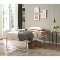 Kings Brand Furniture Lit de jour Twin en métal avec lit gigogne escamotable à roulettes - solution élégante et peu encombrante robuste