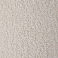 Pouff de rangement rond touffeté en bouclette Donovan Ornavo Home - Blanc