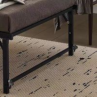 Kings Brand Furniture - Cadre de lit de jour métallique moderne taille Twin avec support de matelas, lit de jour pour salon, chambre, chambre d'amis, bronze