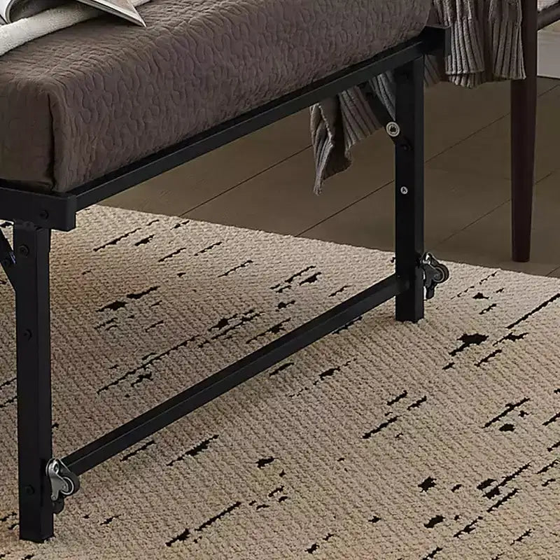 Kings Brand Furniture - Cadre de lit de jour métallique moderne taille Twin avec support de matelas, lit de jour pour salon, chambre, chambre d'amis, bronze